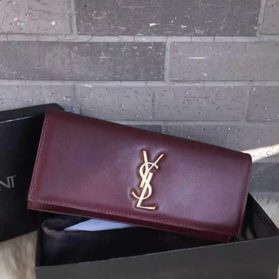 Replica Saint Laurent Burgundy Classic Monogramme Clutch Bag